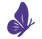 An illustration of a small purple butterfly